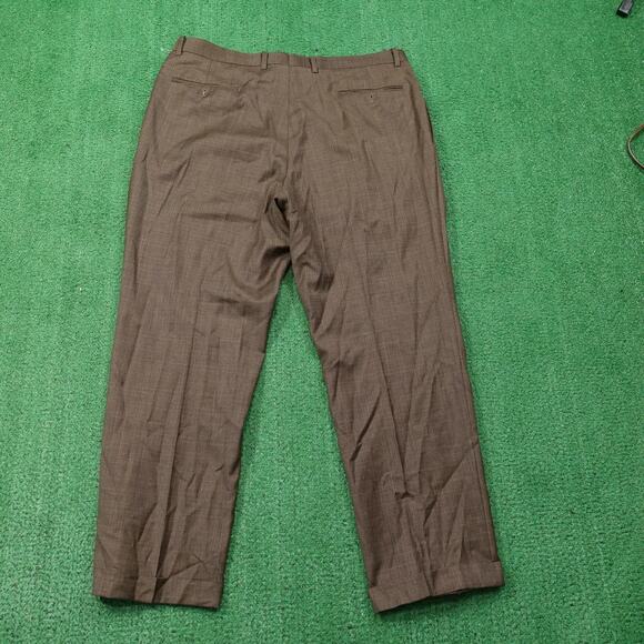 Daniel Cremieux Pants Mens 38x30 Brown Wool Dress Pleated Front Classic - Picture 4 of 8